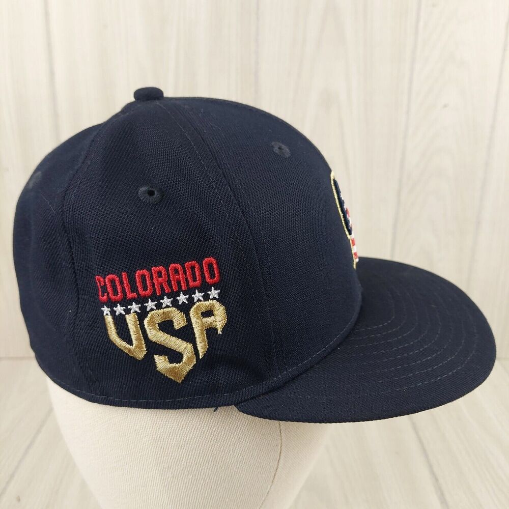 Colorado Rockies Hat Cap 6 7/8 MLB 2023 Fourth of July New Era 59FIFTY Blue - Picture 4 of 9